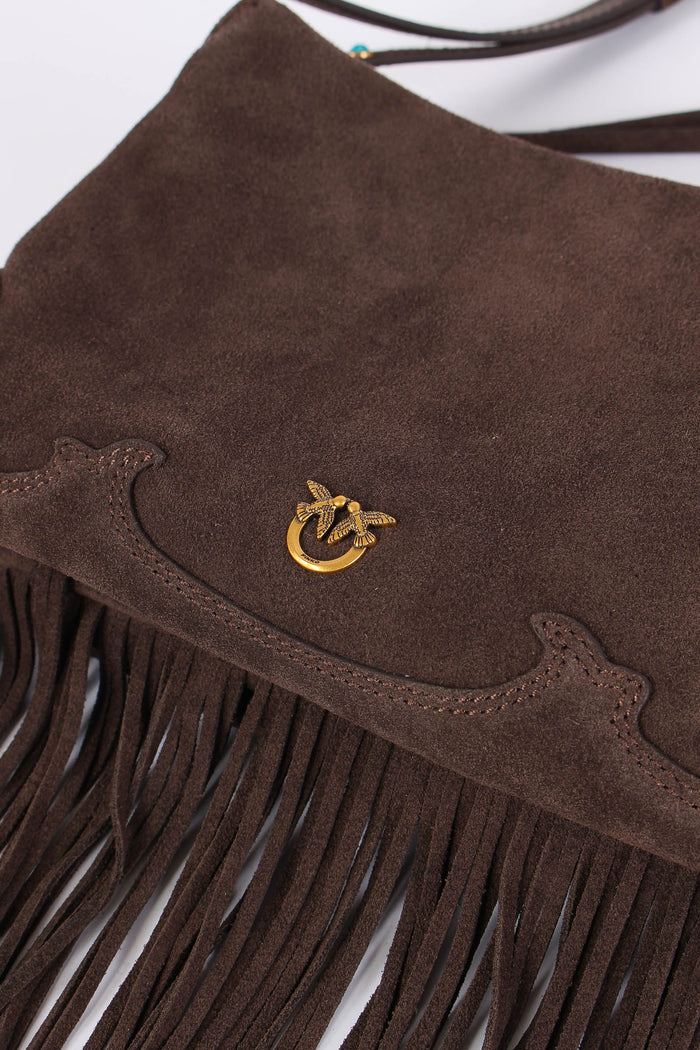 Tracolla Camoscio Frange Marrone Caffe-4