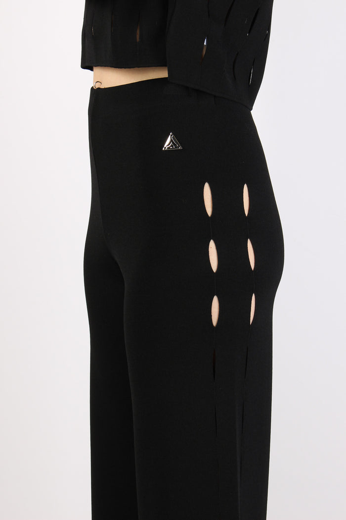 Pantalone Cut Out Nero-7