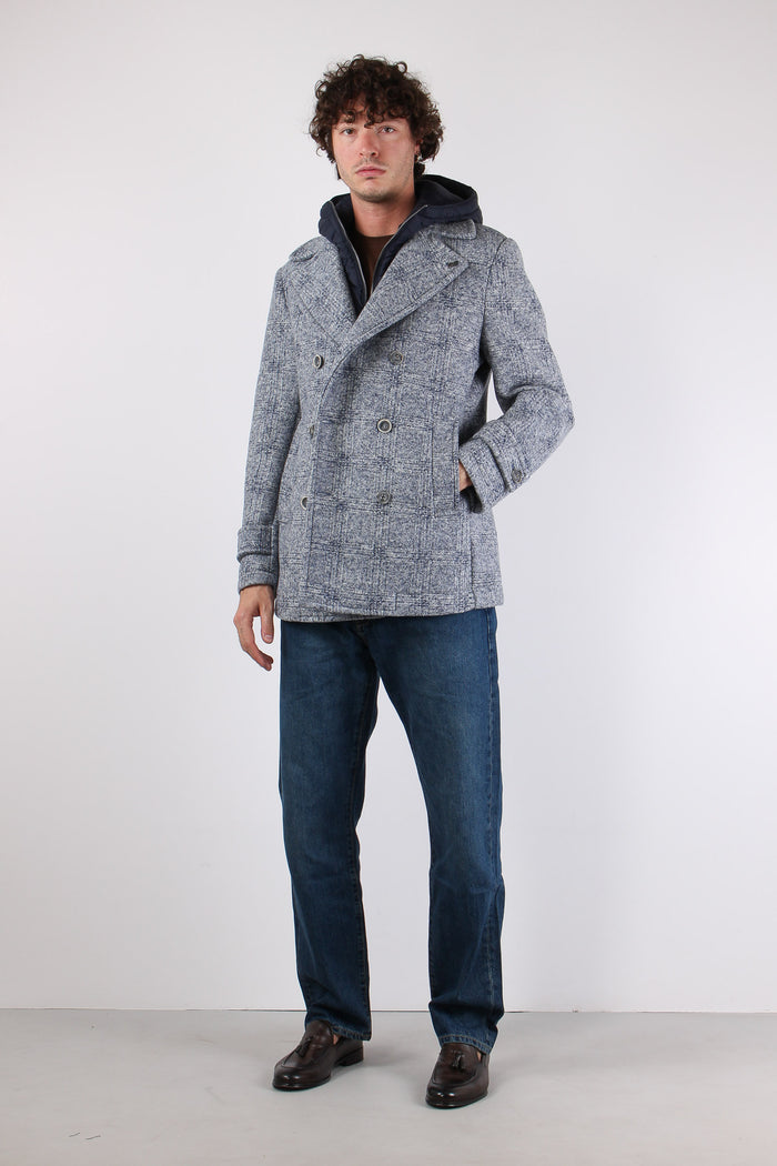 Cappotto Cappuccio Blu Var4-3