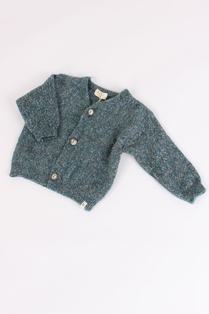 Cardigan Melange Alpine Green-3
