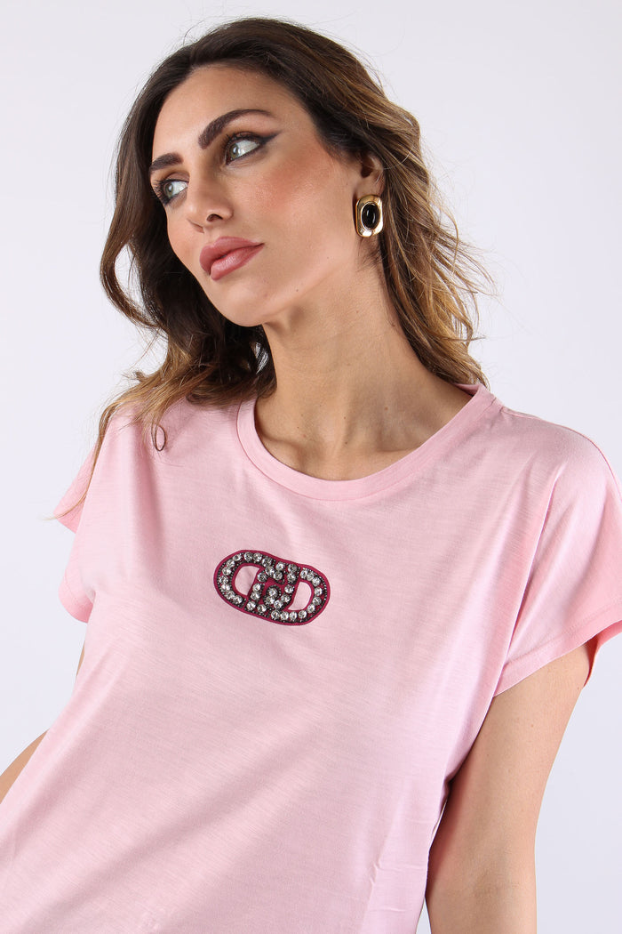 T-shirt Logo Strass Petalo-8