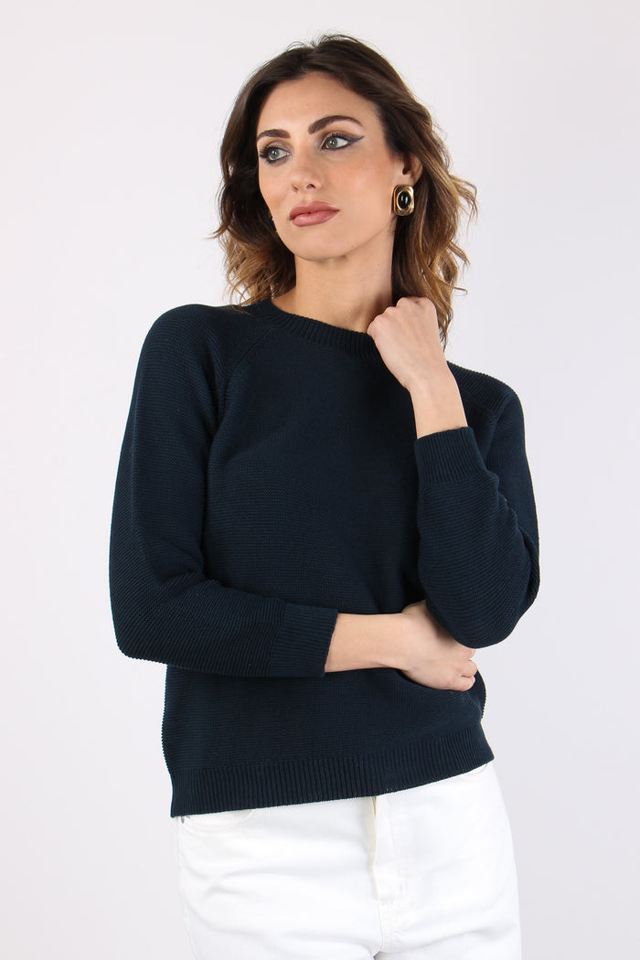 Wkdaere Maglia Punto Riso Blu-4