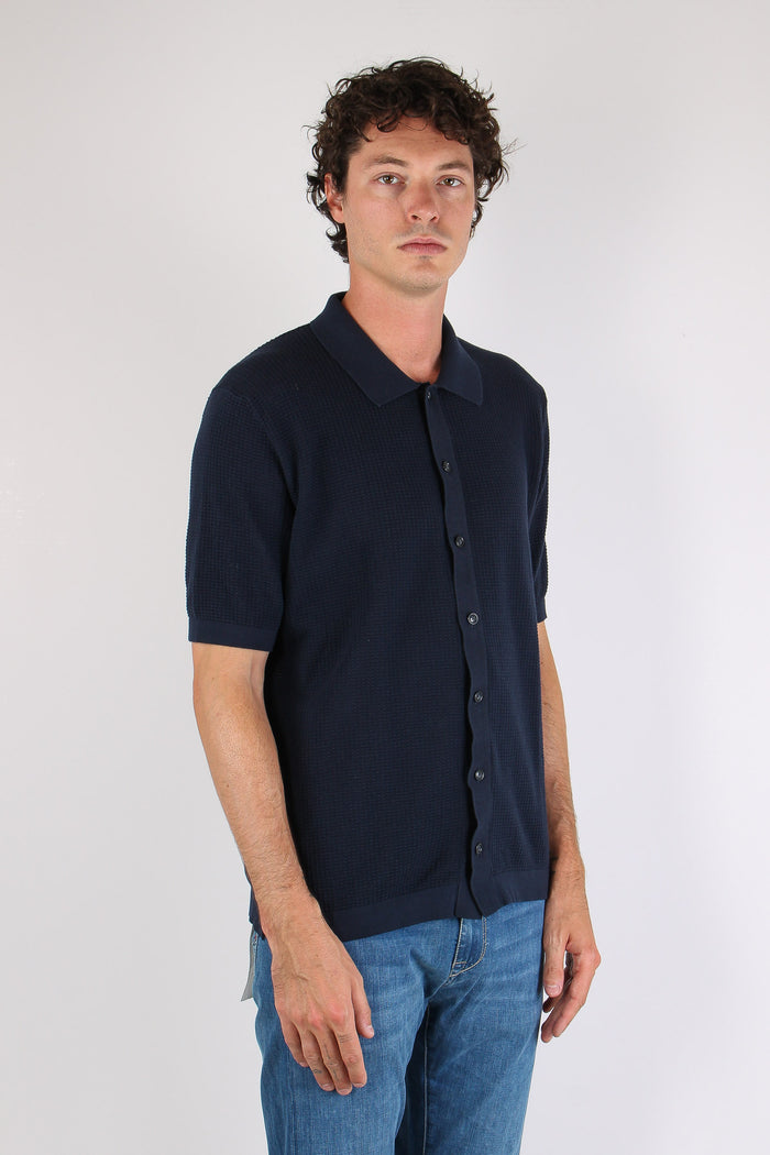 Polo M/m Lavorata Blu-6