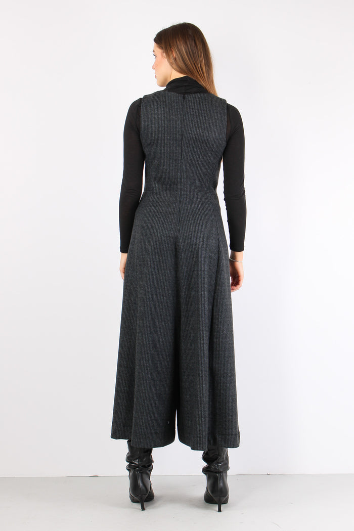 Tuta Pantalone Palazzo Grigio/nero-6