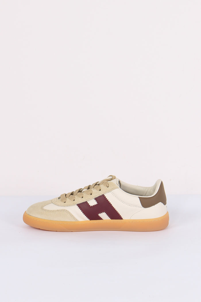 Sneakers Cool Allacciato H Bianco/bordeaux-6