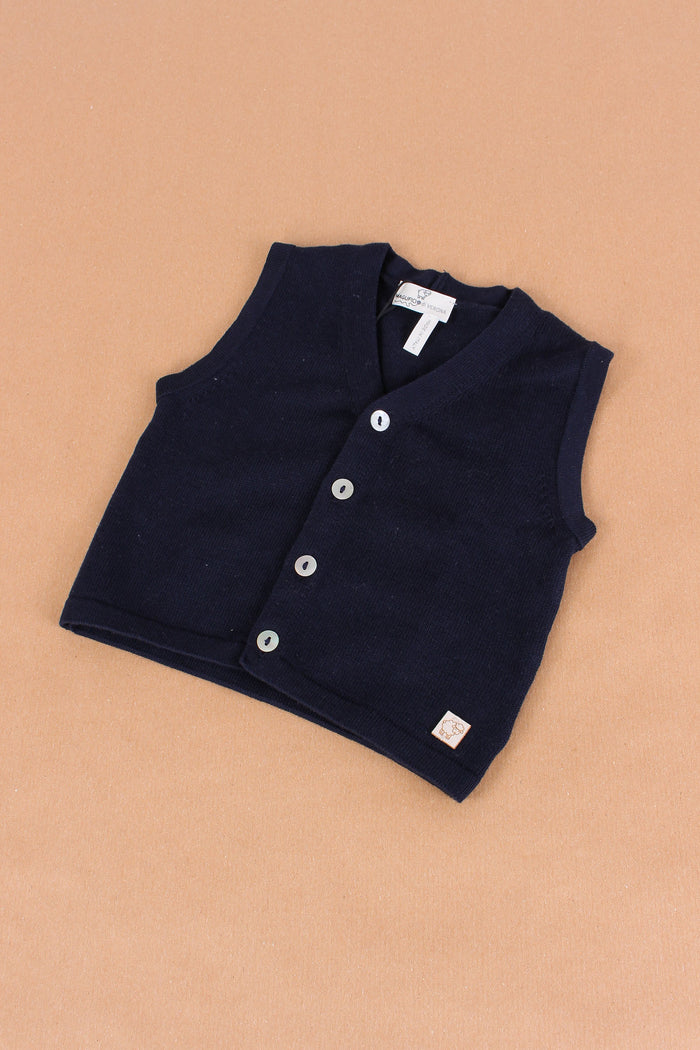 Gilet Punto Milano Bottoni Blu-3