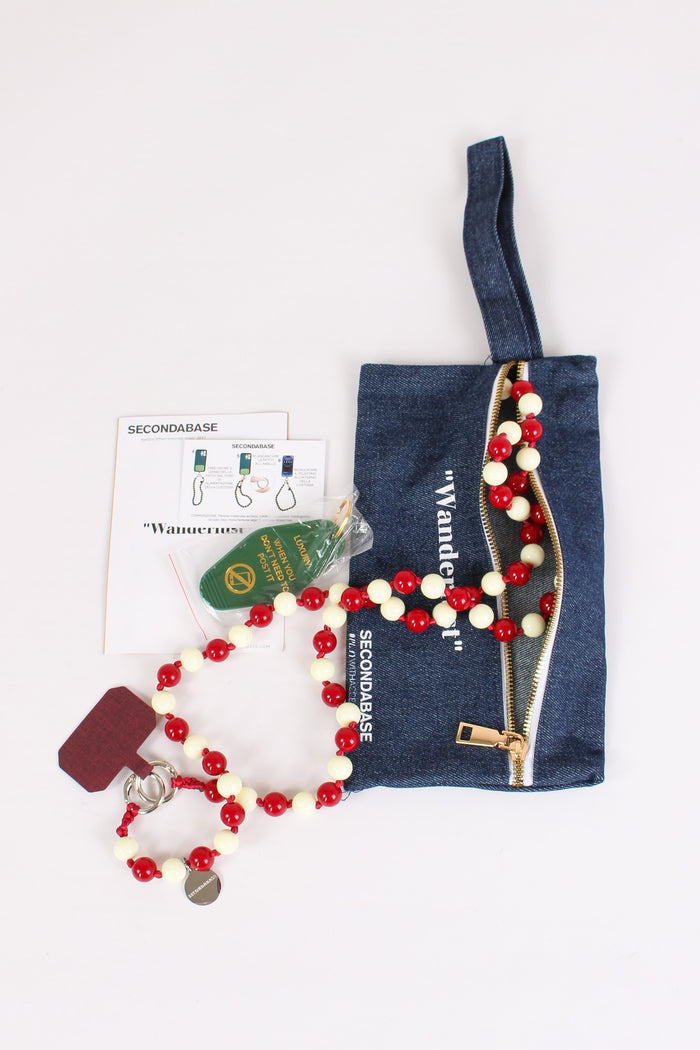 Portacellulare Perle Panna/rosso-5