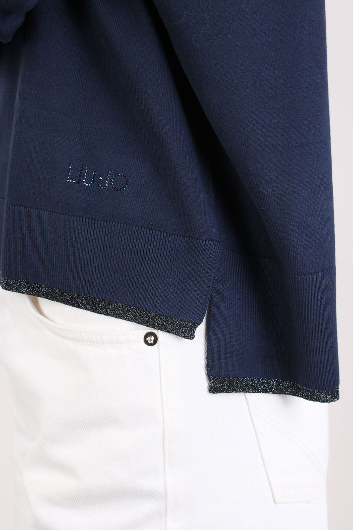 Maglia Scatoletta Lurex Blu Navy-8