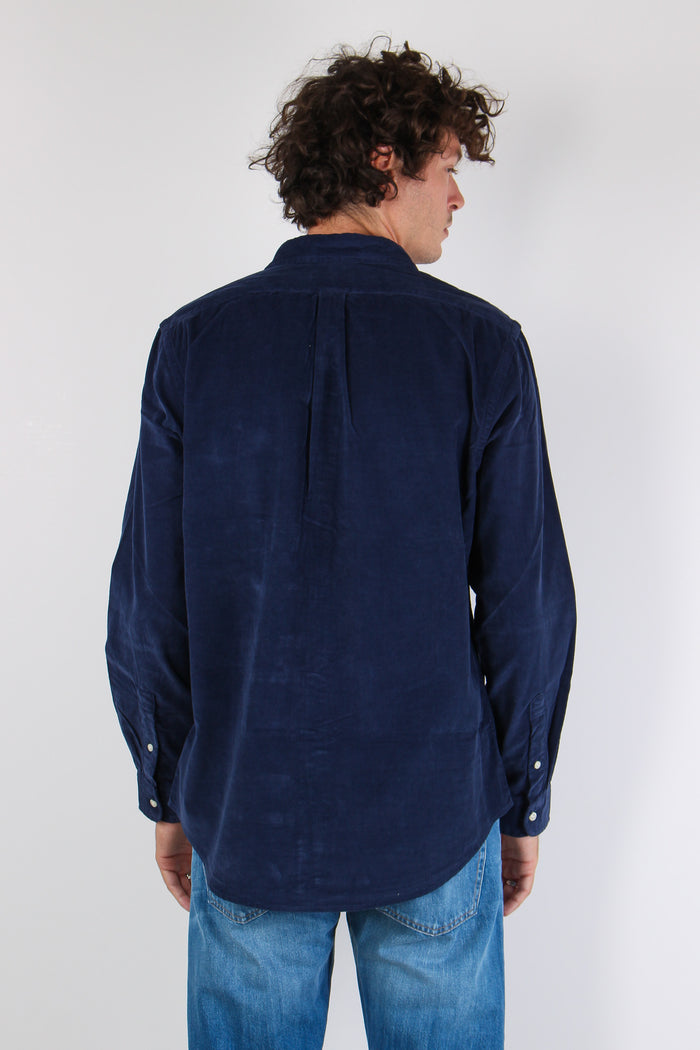 Camicia Velluto Newport Navy/white-5