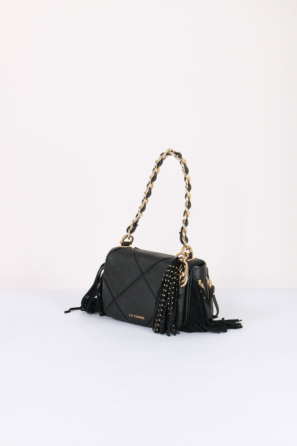 Tracolla Mini Frange Black-2