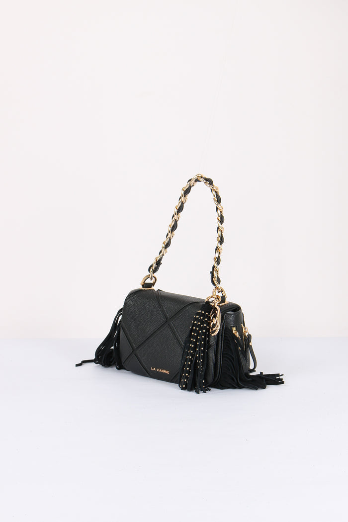 Tracolla Mini Frange Black-2