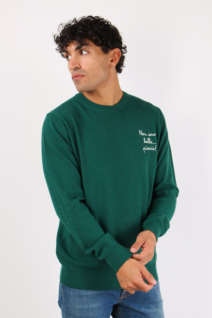 Girocollo Non Sono Bello Verde-6