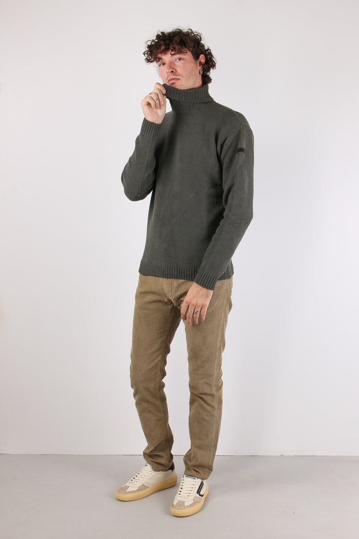 Maglia Collo Alto Forest Green-3