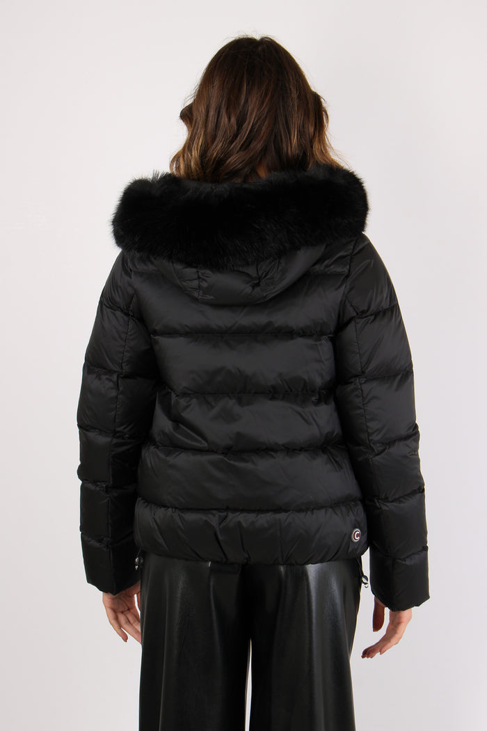 Piumino Over Ecopelliccia Nero-4