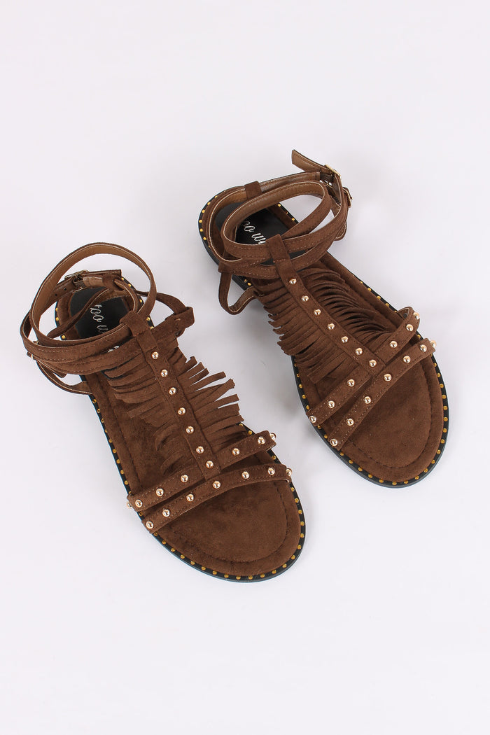 Sandalo Frangette Brown-2