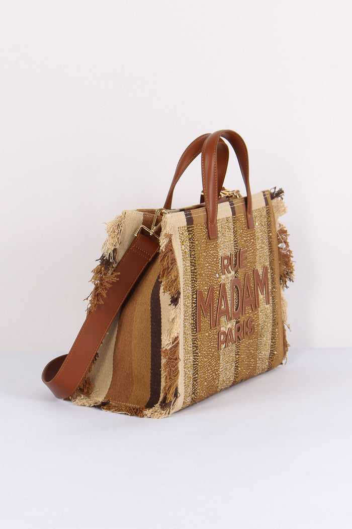 Shopping Strass Stripes Brown-7