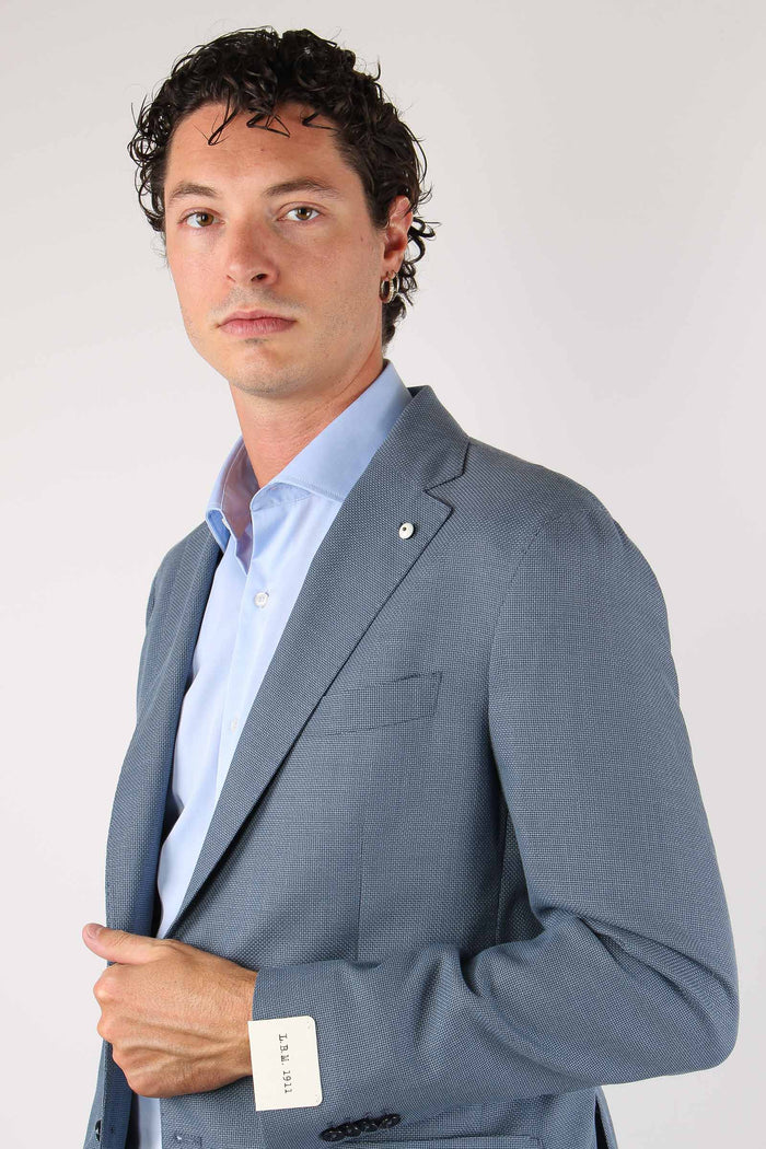 Giacca Tasca Toppa Drop Sette Azzurro-8