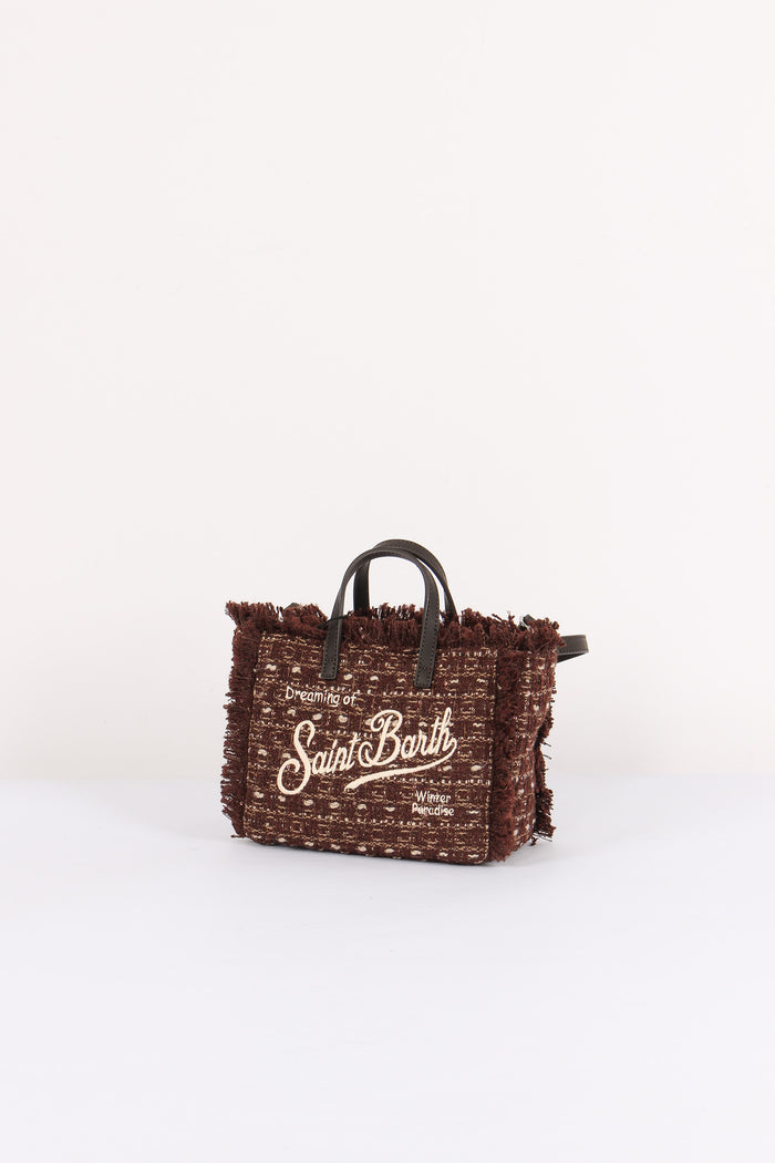 Borsa A Mano Mini Tweed Brown-2