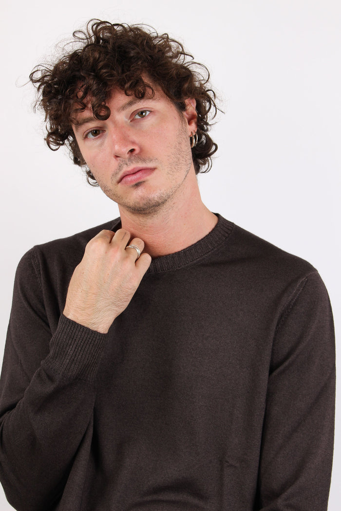 Maglia Girocollo Delavee Caffe-6
