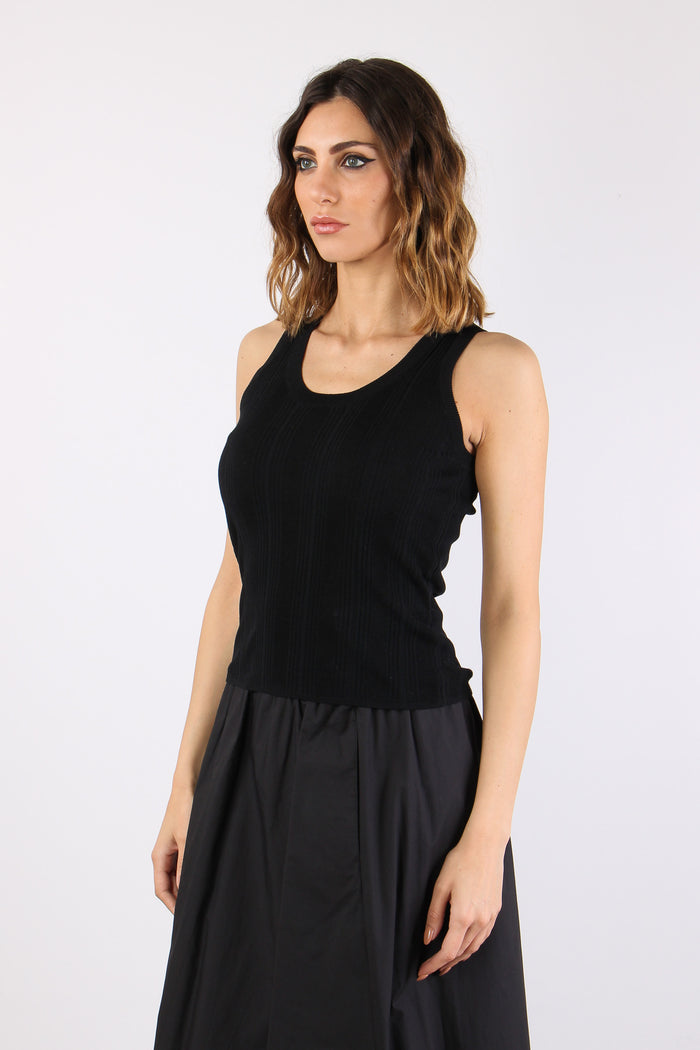 Cose Top Smanicato Nero-4
