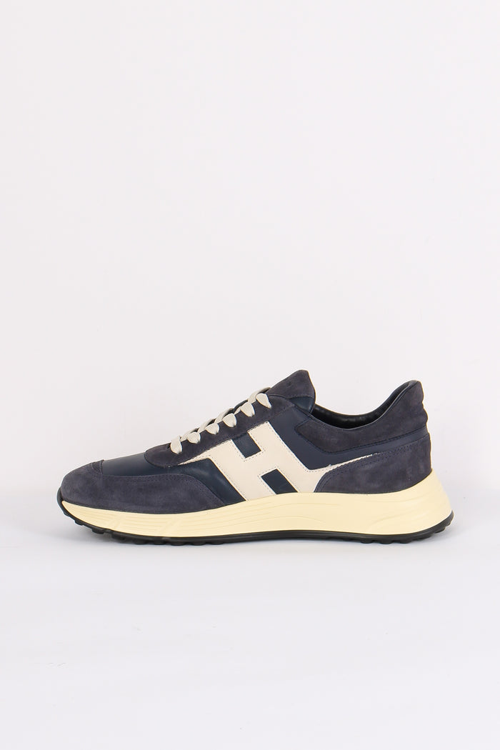 Sneaker Hyperlight Camoscio Blu/bianco-6