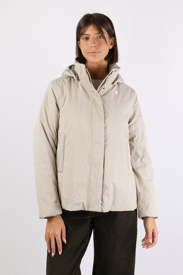 Giubbotto Corto Inserto Marmotta Beige Cashmere/grey Warm