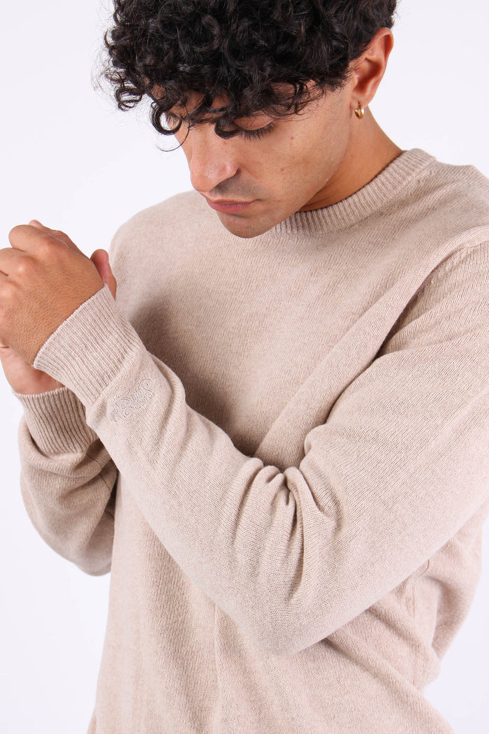 Girocollo Lambswool Beige-7