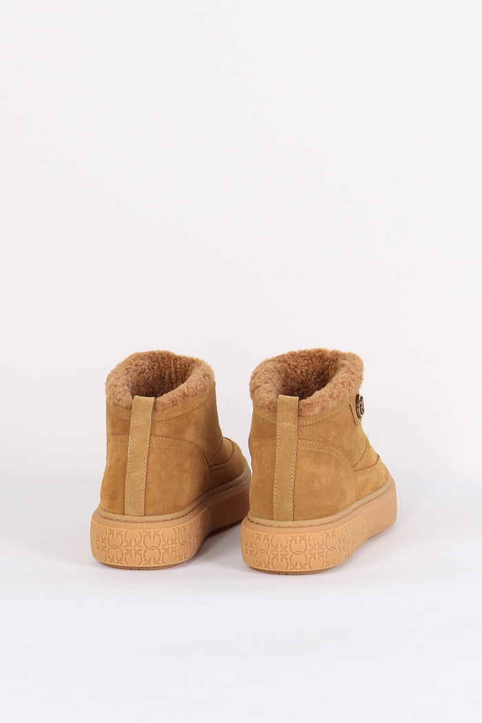 Yoko Mid Sneakers Suede Cognac-3