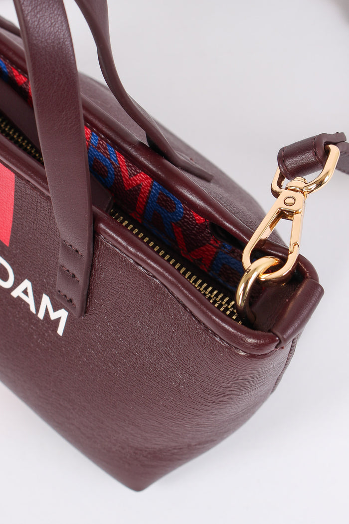 Mini Shopping Banda Monogram Burgundy-7