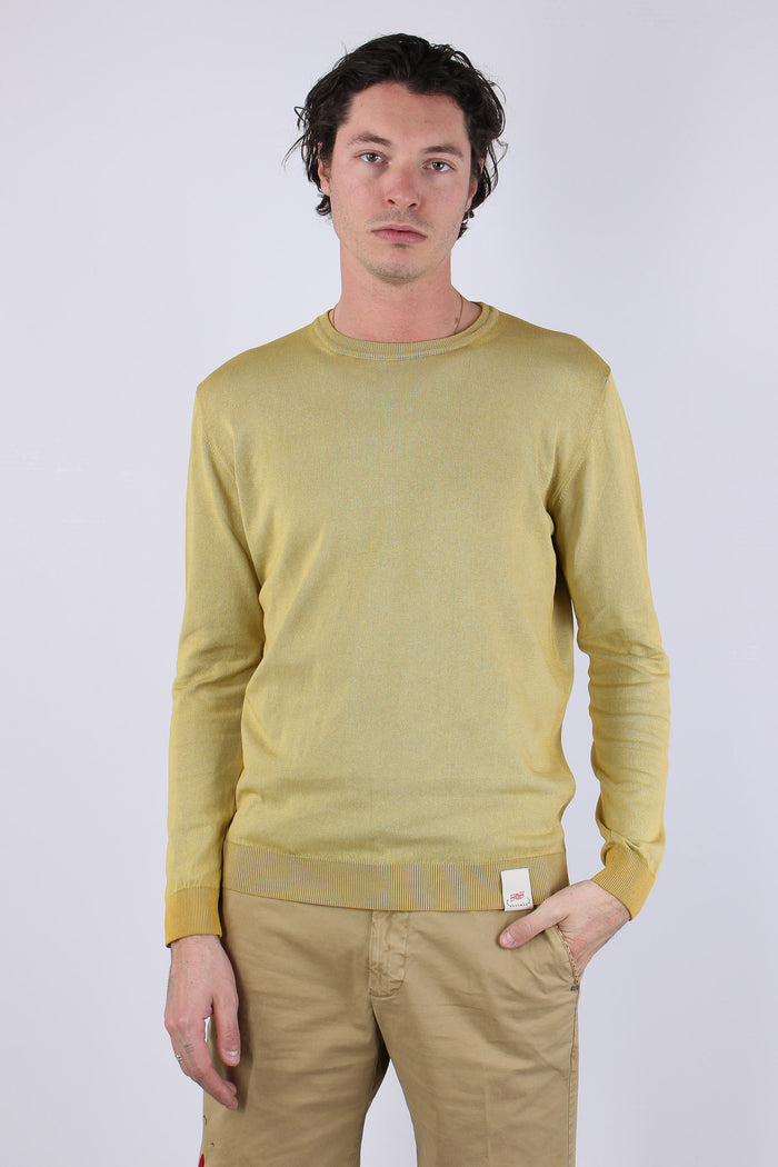 Maglia M/l Filo Reversibile Mostarda/argendo-3