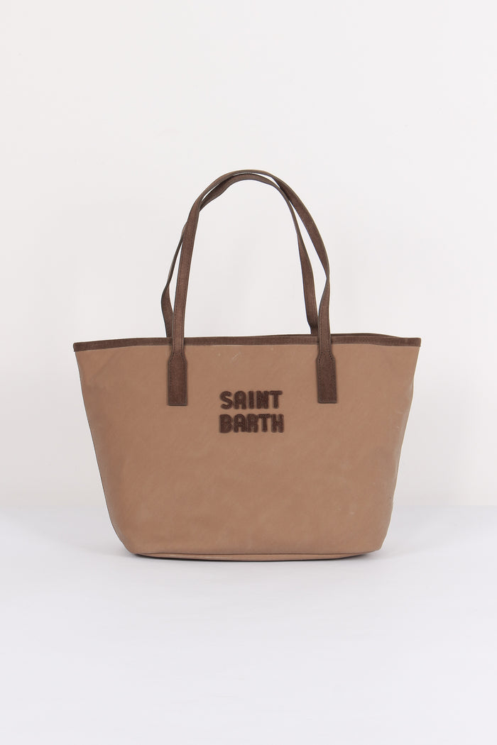 Borsa City Media Ricamo Logo Nut