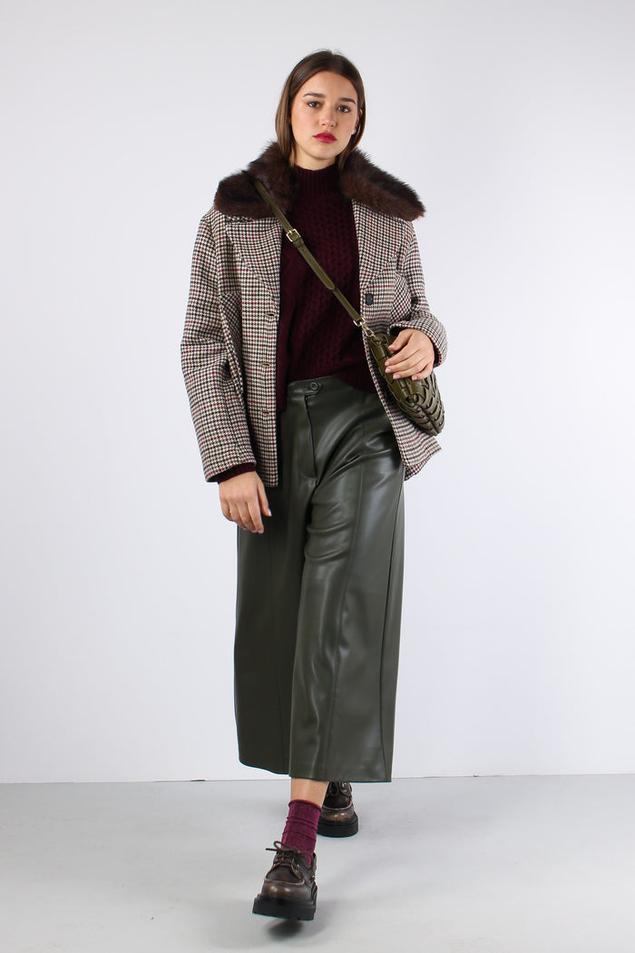 Cappotto Micro Pied De Poule Moro/bordeuax-5