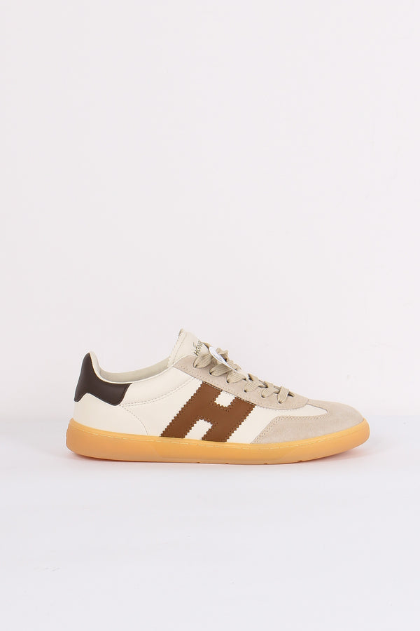 Sneaker Nappa Inserti Camoscio Avorio/beige