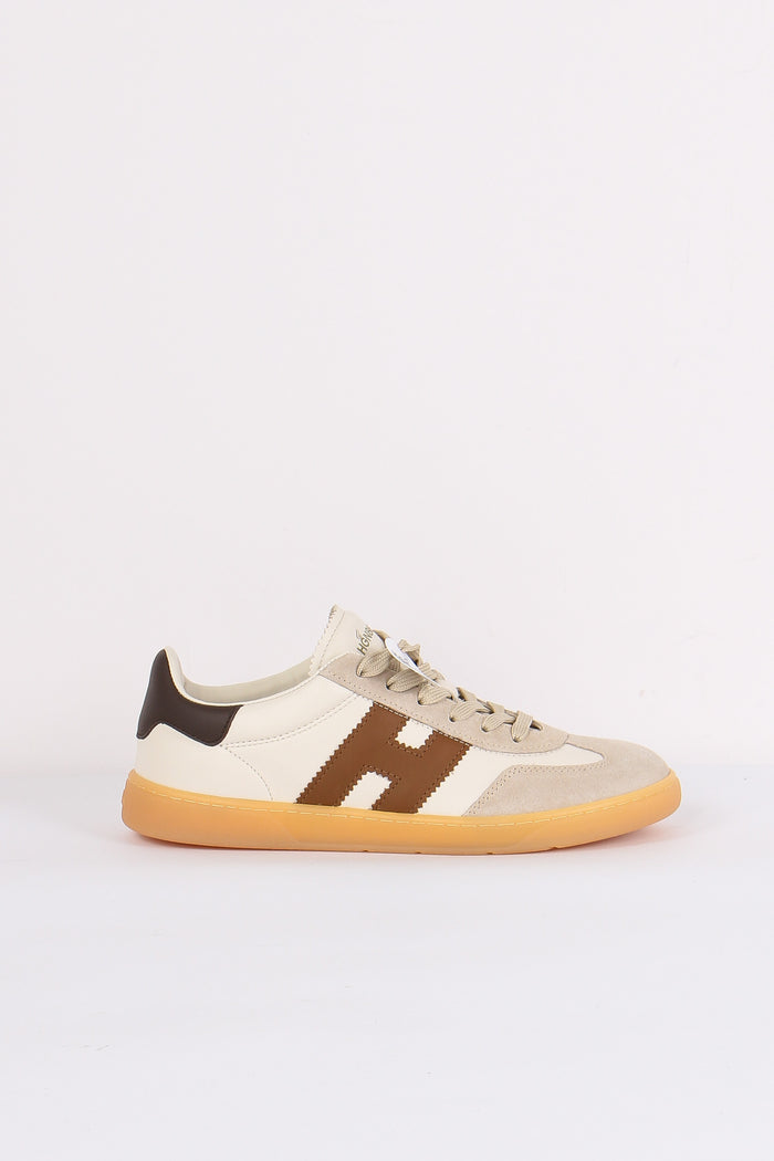 Sneaker Nappa Inserti Camoscio Avorio/beige