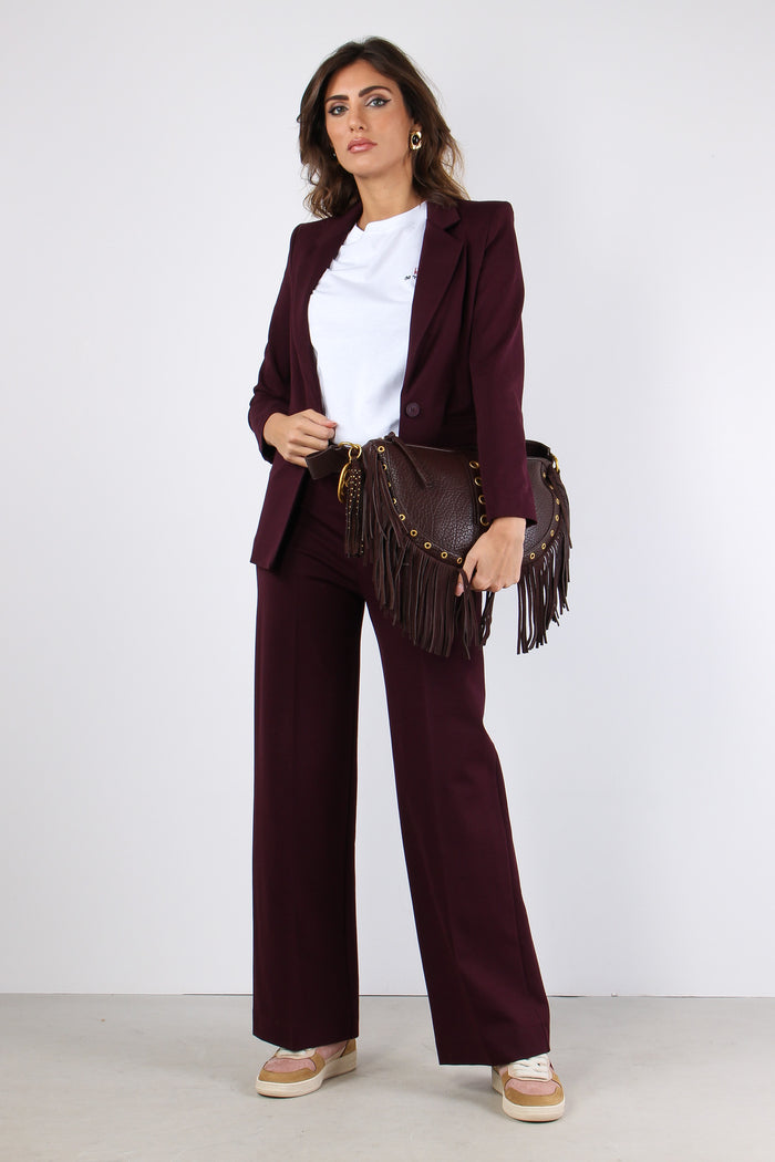 Pantalone Cropped Punto Milano Amarone
