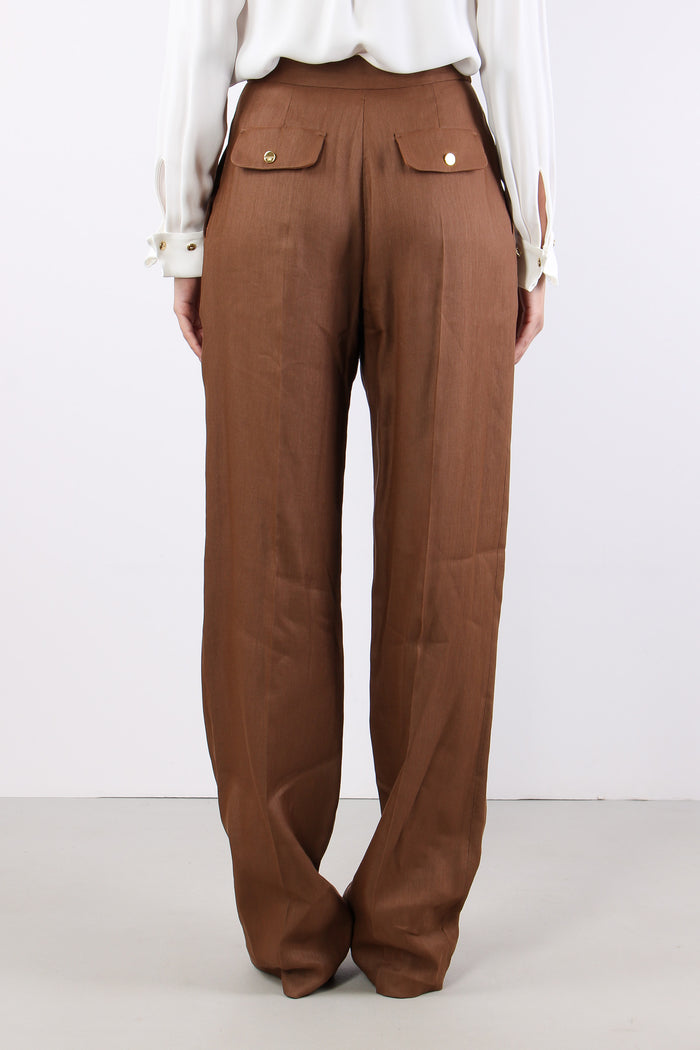 Pantalone Misto Lino Cuoio-4