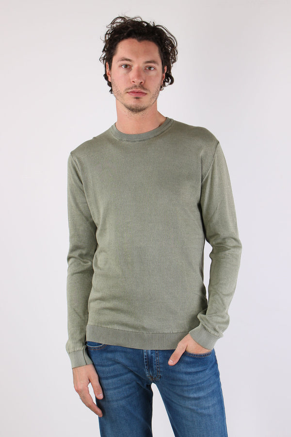 Girocollo Basico Cotone Green Fade