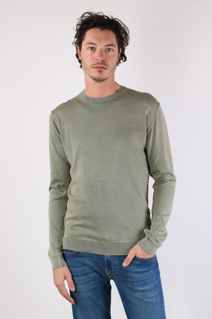 Girocollo Basico Cotone Green Fade