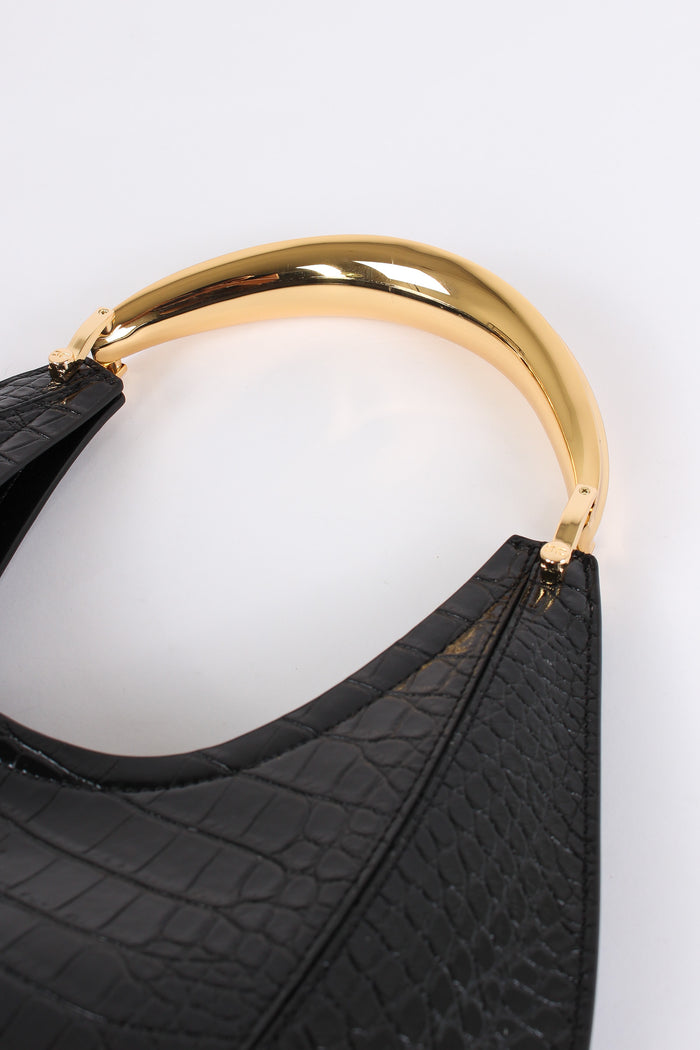 Borsa Hobo Manico Rigido Nero-7