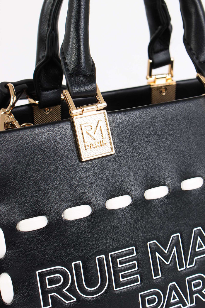 Shopping Mini Rigida Impunture Black-8