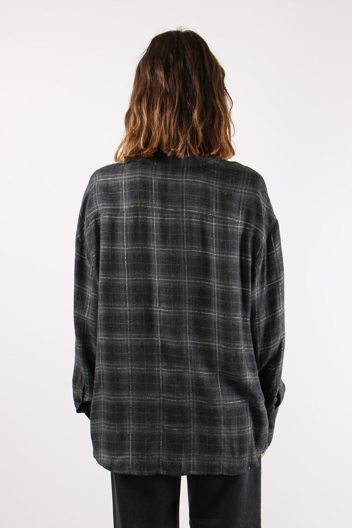 Camicia Quadro Over Sparkly Check-5