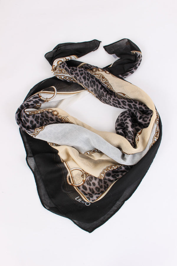 Foulard Catena Animalier Nero