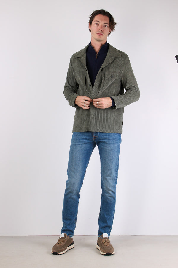 Spillo Giacca Camicia Velluto Salvia-2