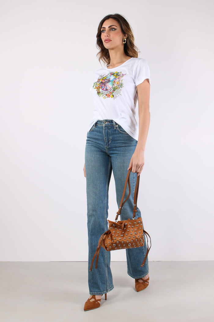 T-shirt Slim Fantasia Bianco/resort-4