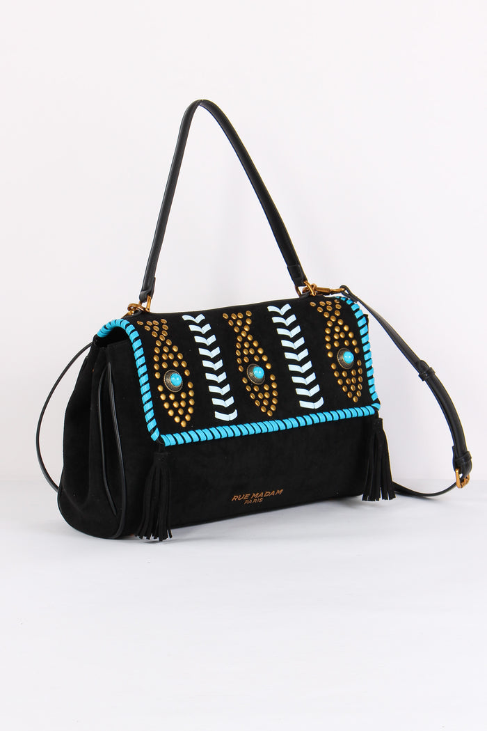 Tracolla  Suede Etnica Suede Black-5