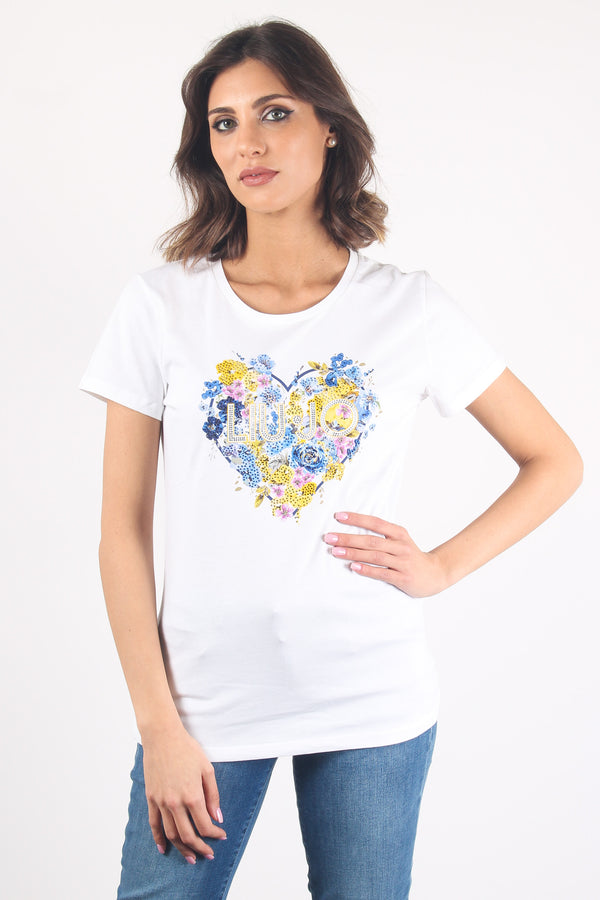 T-shirt Logo Cuore Bco/spring