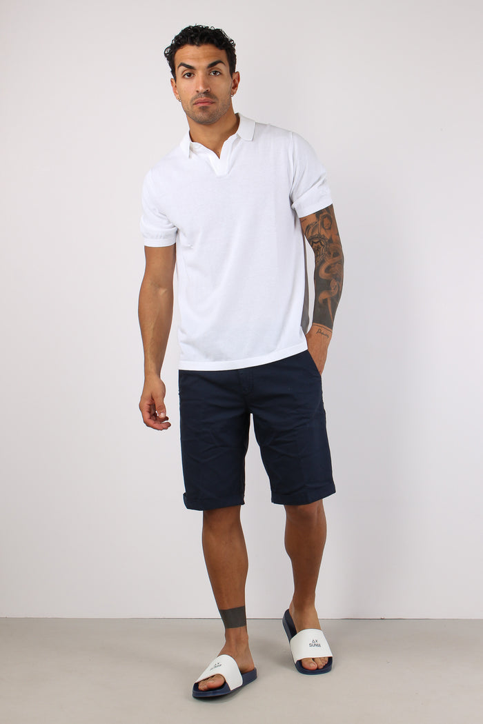 Polo Cotone Crepe Bianco