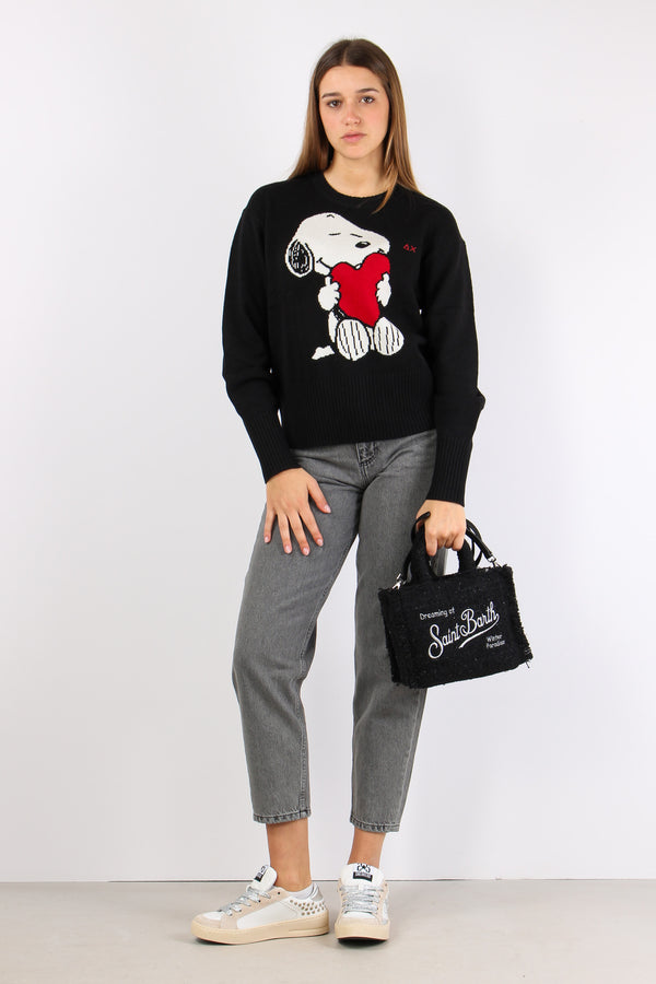 Maglia Ricamo Grande Nero