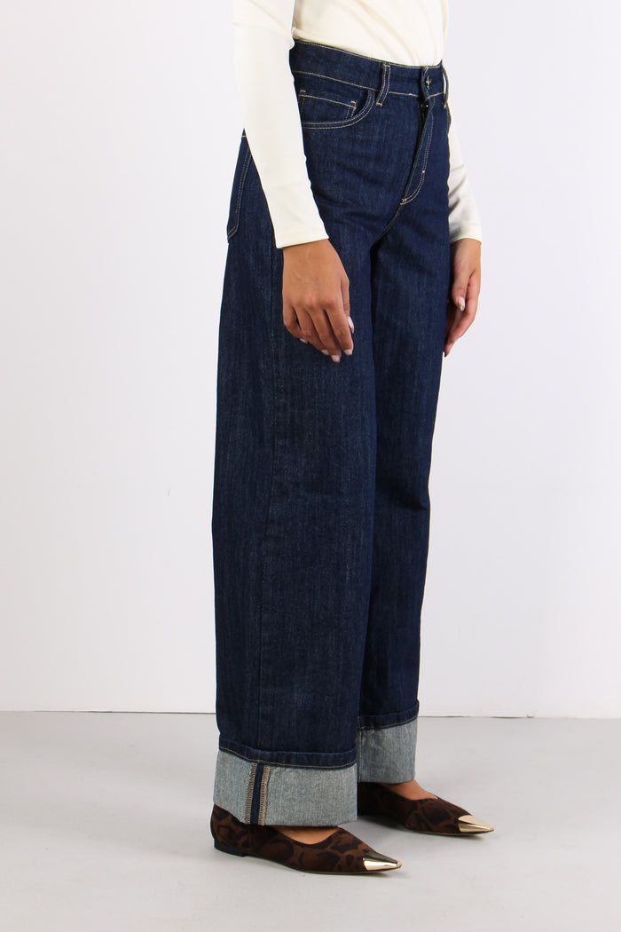 Denim Regular Risvolto Denim Blu-6