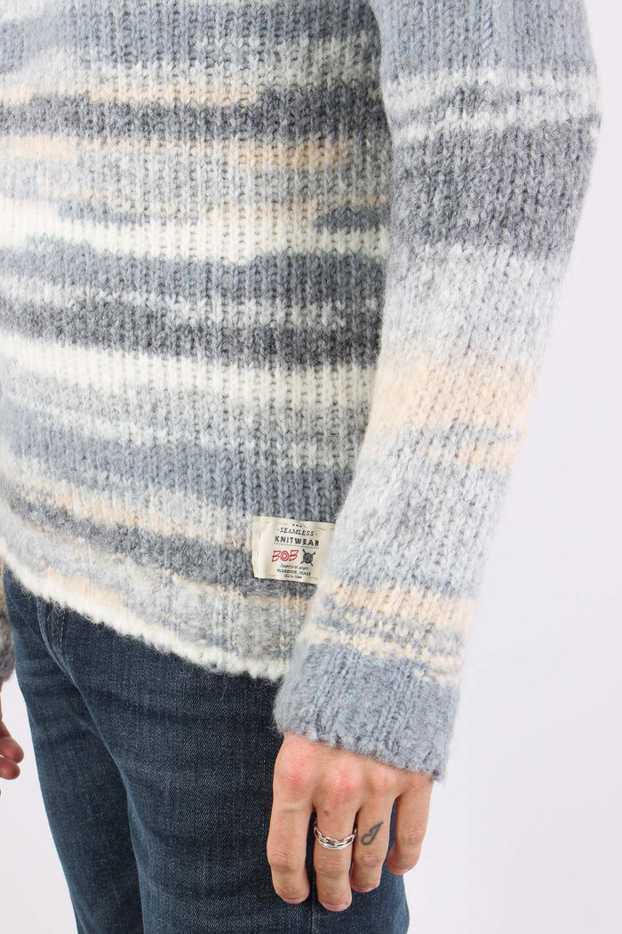 Maglia Girocollo Riga Indefini Grigio/panna-7